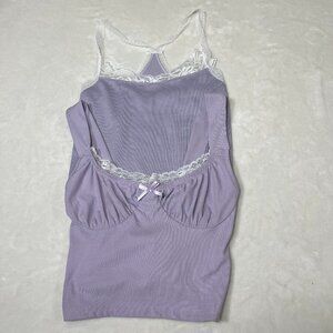 FOREVER 21 Womens Cropped Knit Tank and Seamless Knit Cami Lavender Size Small